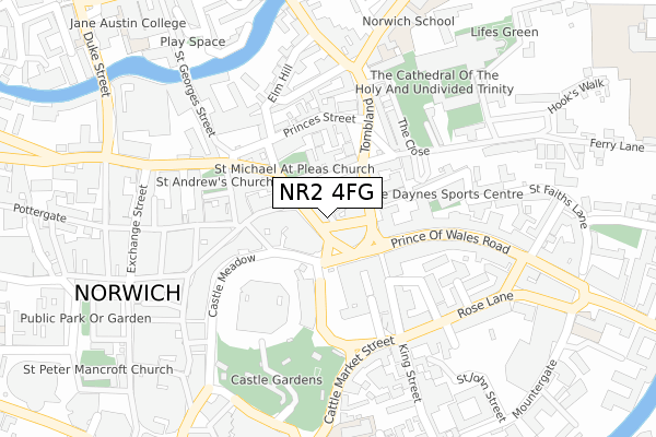 NR2 4FG map - large scale - OS Open Zoomstack (Ordnance Survey) NR2 4FG map - large scale - OS Open Zoomstack (Ordnance Survey)