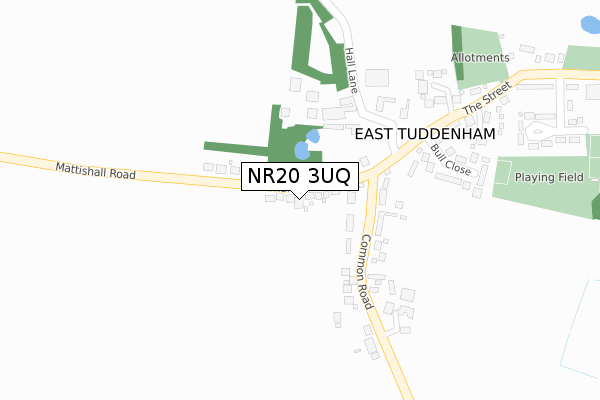 NR20 3UQ map - large scale - OS Open Zoomstack (Ordnance Survey)