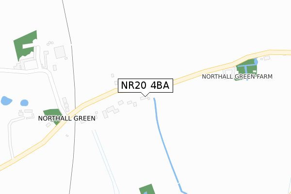 NR20 4BA map - large scale - OS Open Zoomstack (Ordnance Survey)