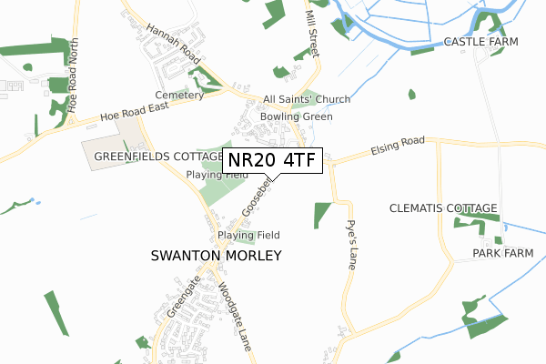 NR20 4TF map - small scale - OS Open Zoomstack (Ordnance Survey) NR20 4TF map - small scale - OS Open Zoomstack (Ordnance Survey)