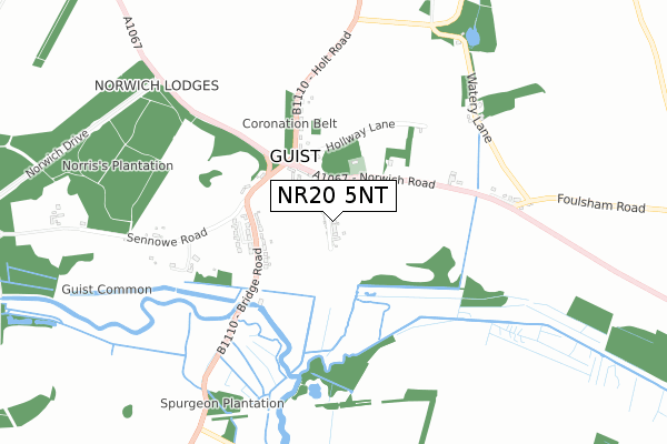 NR20 5NT map - small scale - OS Open Zoomstack (Ordnance Survey) NR20 5NT map - small scale - OS Open Zoomstack (Ordnance Survey)