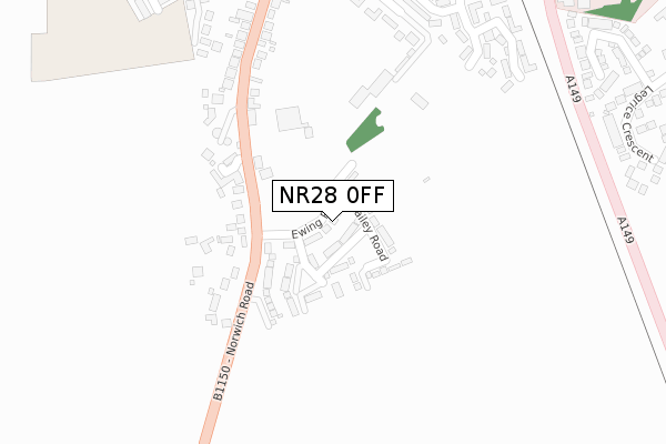NR28 0FF map - large scale - OS Open Zoomstack (Ordnance Survey)