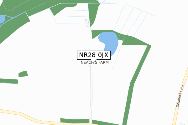 NR28 0JX map - large scale - OS Open Zoomstack (Ordnance Survey)