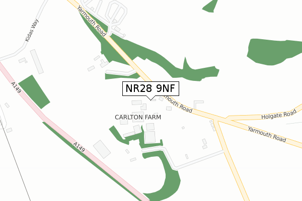 NR28 9NF map - large scale - OS Open Zoomstack (Ordnance Survey)