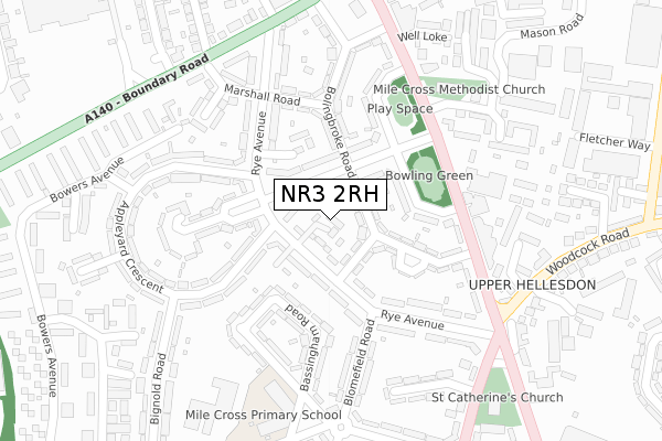NR3 2RH map - large scale - OS Open Zoomstack (Ordnance Survey)