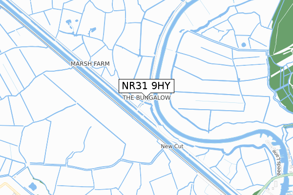 NR31 9HY map - small scale - OS Open Zoomstack (Ordnance Survey)