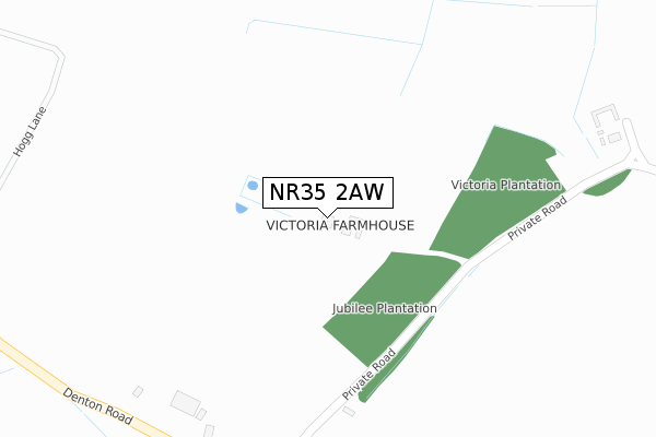 NR35 2AW map - large scale - OS Open Zoomstack (Ordnance Survey)