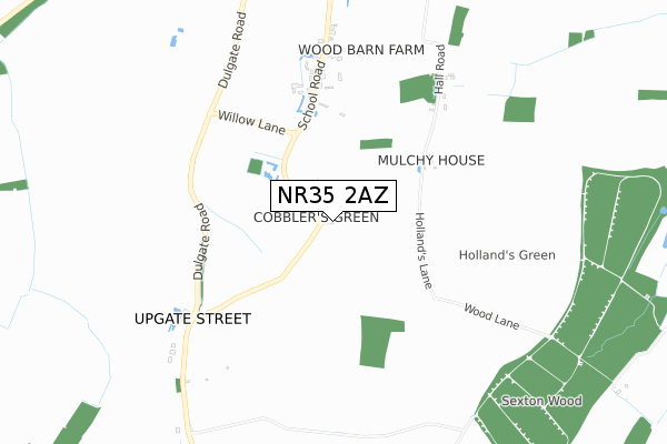 NR35 2AZ map - small scale - OS Open Zoomstack (Ordnance Survey) NR35 2AZ map - small scale - OS Open Zoomstack (Ordnance Survey)
