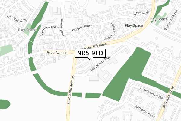 NR5 9FD map - large scale - OS Open Zoomstack (Ordnance Survey) NR5 9FD map - large scale - OS Open Zoomstack (Ordnance Survey)