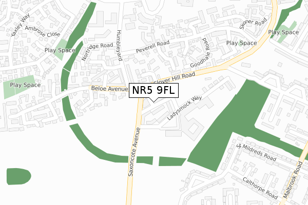 NR5 9FL map - large scale - OS Open Zoomstack (Ordnance Survey) NR5 9FL map - large scale - OS Open Zoomstack (Ordnance Survey)
