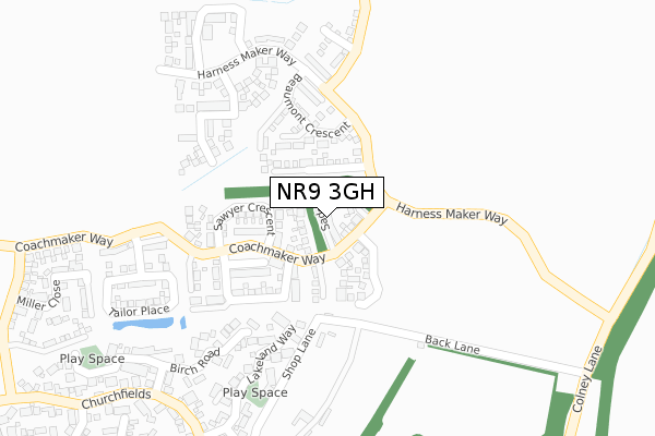NR9 3GH map - large scale - OS Open Zoomstack (Ordnance Survey) NR9 3GH map - large scale - OS Open Zoomstack (Ordnance Survey)