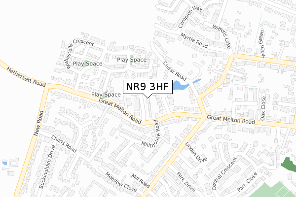 NR9 3HF map - large scale - OS Open Zoomstack (Ordnance Survey) NR9 3HF map - large scale - OS Open Zoomstack (Ordnance Survey)