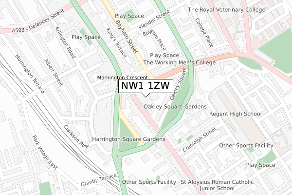 NW1 1ZW map - large scale - OS Open Zoomstack (Ordnance Survey) NW1 1ZW map - large scale - OS Open Zoomstack (Ordnance Survey)
