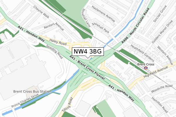 NW4 3BG map - large scale - OS Open Zoomstack (Ordnance Survey) NW4 3BG map - large scale - OS Open Zoomstack (Ordnance Survey)