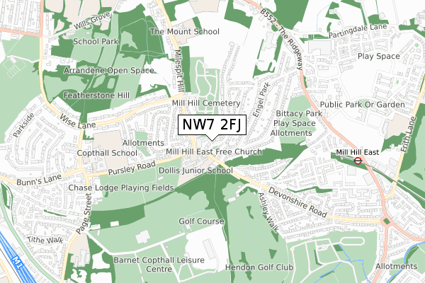 NW7 2FJ map - small scale - OS Open Zoomstack (Ordnance Survey) NW7 2FJ map - small scale - OS Open Zoomstack (Ordnance Survey)