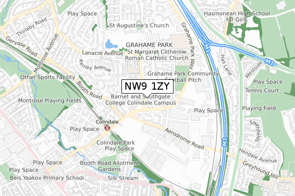 NW9 1ZY map - small scale - OS Open Zoomstack (Ordnance Survey) NW9 1ZY map - small scale - OS Open Zoomstack (Ordnance Survey)