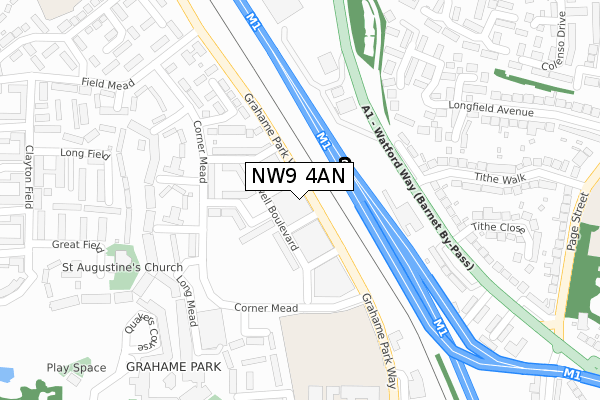 NW9 4AN map - large scale - OS Open Zoomstack (Ordnance Survey) NW9 4AN map - large scale - OS Open Zoomstack (Ordnance Survey)