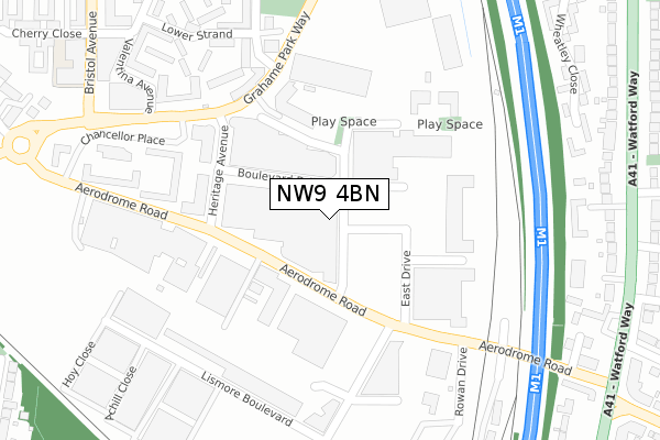 NW9 4BN map - large scale - OS Open Zoomstack (Ordnance Survey) NW9 4BN map - large scale - OS Open Zoomstack (Ordnance Survey)