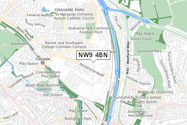 NW9 4BN map - small scale - OS Open Zoomstack (Ordnance Survey) NW9 4BN map - small scale - OS Open Zoomstack (Ordnance Survey)
