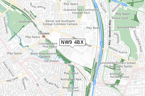 NW9 4BX map - small scale - OS Open Zoomstack (Ordnance Survey) NW9 4BX map - small scale - OS Open Zoomstack (Ordnance Survey)