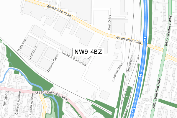 NW9 4BZ map - large scale - OS Open Zoomstack (Ordnance Survey) NW9 4BZ map - large scale - OS Open Zoomstack (Ordnance Survey)