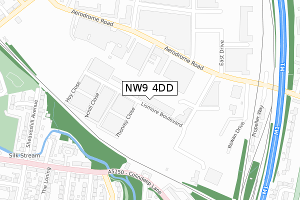 NW9 4DD map - large scale - OS Open Zoomstack (Ordnance Survey)