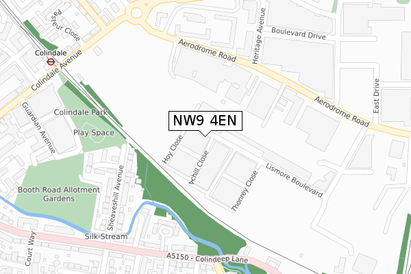 NW9 4EN map - large scale - OS Open Zoomstack (Ordnance Survey)