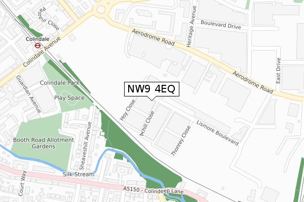 NW9 4EQ map - large scale - OS Open Zoomstack (Ordnance Survey)