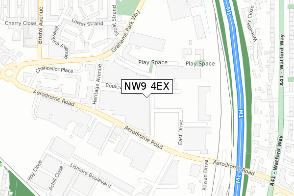 NW9 4EX map - large scale - OS Open Zoomstack (Ordnance Survey) NW9 4EX map - large scale - OS Open Zoomstack (Ordnance Survey)