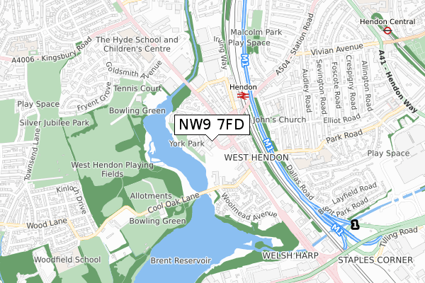 NW9 7FD map - small scale - OS Open Zoomstack (Ordnance Survey) NW9 7FD map - small scale - OS Open Zoomstack (Ordnance Survey)