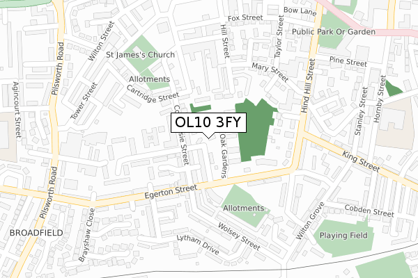 OL10 3FY map - large scale - OS Open Zoomstack (Ordnance Survey) OL10 3FY map - large scale - OS Open Zoomstack (Ordnance Survey)