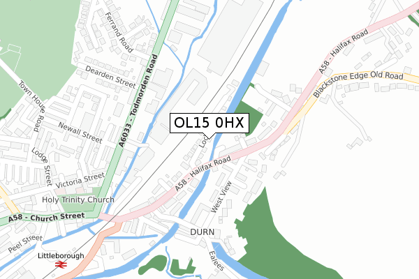 OL15 0HX map - large scale - OS Open Zoomstack (Ordnance Survey) OL15 0HX map - large scale - OS Open Zoomstack (Ordnance Survey)