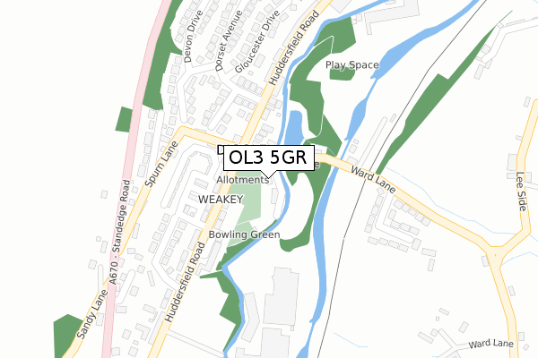 OL3 5GR map - large scale - OS Open Zoomstack (Ordnance Survey) OL3 5GR map - large scale - OS Open Zoomstack (Ordnance Survey)