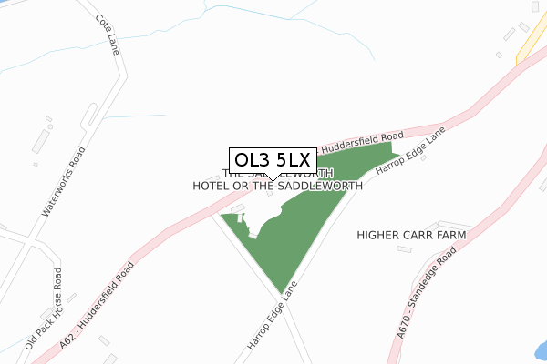 OL3 5LX map - large scale - OS Open Zoomstack (Ordnance Survey)