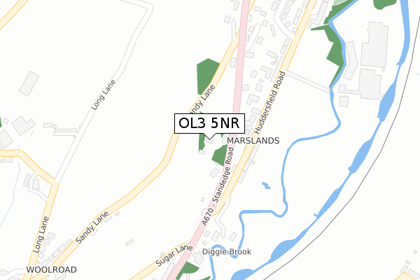 OL3 5NR map - large scale - OS Open Zoomstack (Ordnance Survey) OL3 5NR map - large scale - OS Open Zoomstack (Ordnance Survey)