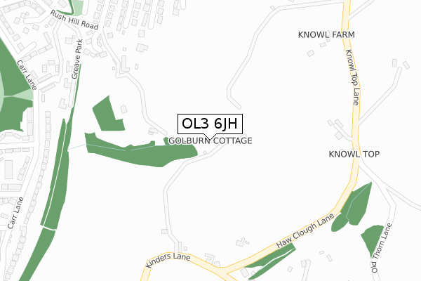 OL3 6JH map - large scale - OS Open Zoomstack (Ordnance Survey) OL3 6JH map - large scale - OS Open Zoomstack (Ordnance Survey)