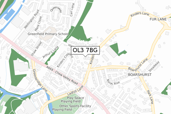 OL3 7BG map - large scale - OS Open Zoomstack (Ordnance Survey) OL3 7BG map - large scale - OS Open Zoomstack (Ordnance Survey)