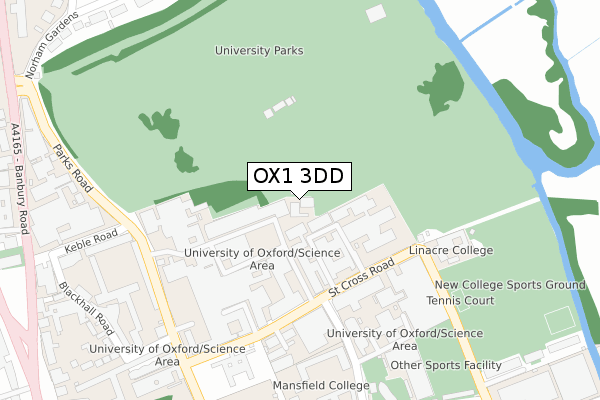 OX1 3DD map - large scale - OS Open Zoomstack (Ordnance Survey)