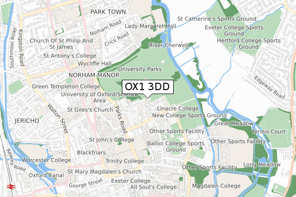 OX1 3DD map - small scale - OS Open Zoomstack (Ordnance Survey) OX1 3DD map - small scale - OS Open Zoomstack (Ordnance Survey)
