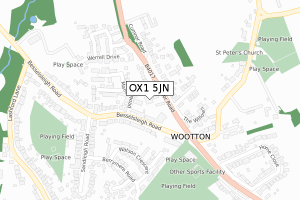 OX1 5JN map - large scale - OS Open Zoomstack (Ordnance Survey) OX1 5JN map - large scale - OS Open Zoomstack (Ordnance Survey)