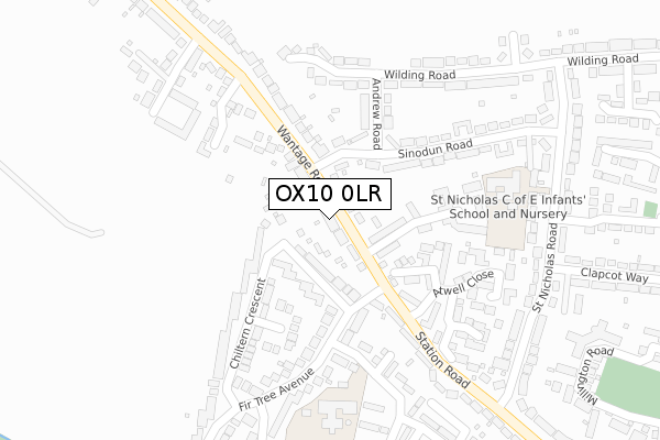 OX10 0LR map - large scale - OS Open Zoomstack (Ordnance Survey)