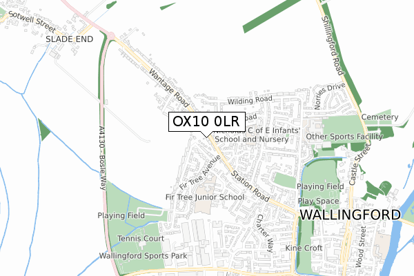OX10 0LR map - small scale - OS Open Zoomstack (Ordnance Survey)