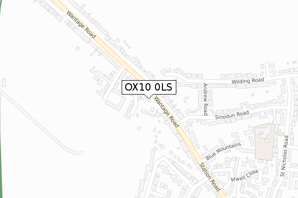 OX10 0LS map - large scale - OS Open Zoomstack (Ordnance Survey)