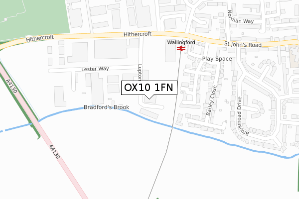 OX10 1FN map - large scale - OS Open Zoomstack (Ordnance Survey) OX10 1FN map - large scale - OS Open Zoomstack (Ordnance Survey)