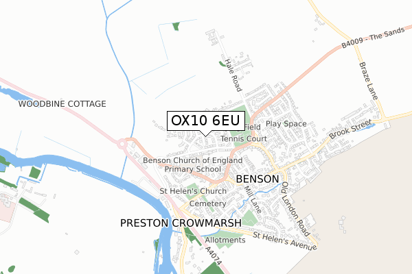 OX10 6EU map - small scale - OS Open Zoomstack (Ordnance Survey)