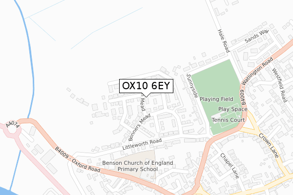 OX10 6EY map - large scale - OS Open Zoomstack (Ordnance Survey)