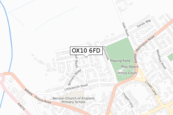 OX10 6FD map - large scale - OS Open Zoomstack (Ordnance Survey)