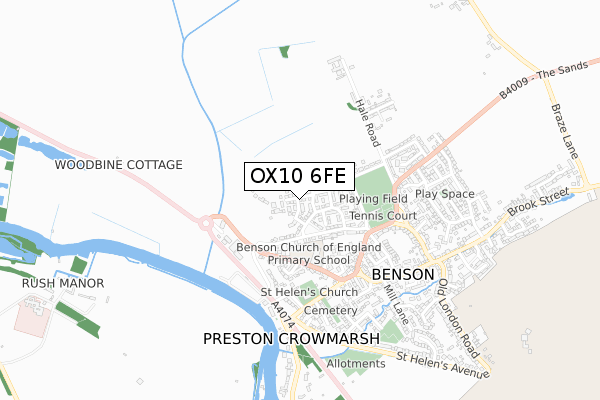 OX10 6FE map - small scale - OS Open Zoomstack (Ordnance Survey)