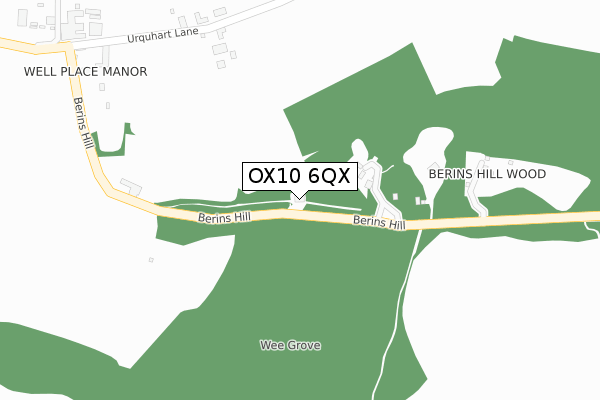 OX10 6QX map - large scale - OS Open Zoomstack (Ordnance Survey)