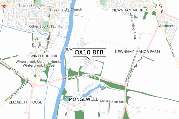 OX10 8FR map - small scale - OS Open Zoomstack (Ordnance Survey) OX10 8FR map - small scale - OS Open Zoomstack (Ordnance Survey)